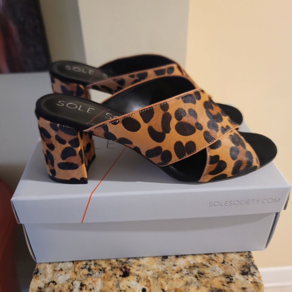 Sole Society Leopard Print Sandals